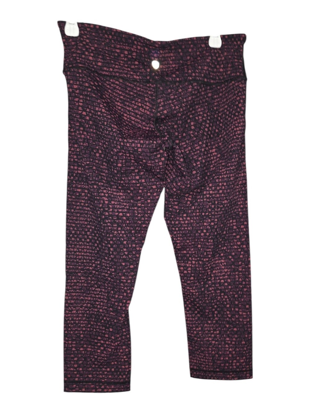 Lululemon Wunder Under Crop III Luxtreme 21" Shatter Weave Dust Coral Size 8 - Picture 4 of 4